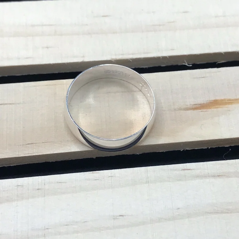 925 Sterling Silver wedding Band Ring size 10 - Picture 9 of 13